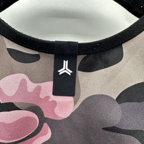 Ultracor Altitude Sports Bra Crop Top‎ Womens M Grey Camo Pink Floral Preppy Gym - Picture 3 of 5